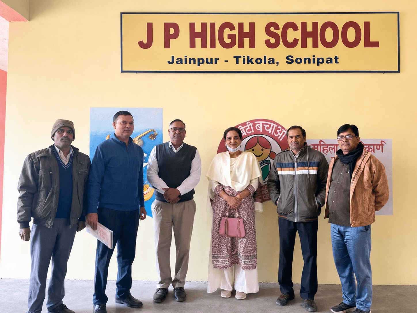 J P High School staff and leadership team